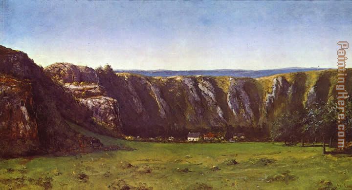 The rock of ten hours at Ornans painting - Gustave Courbet The rock of ten hours at Ornans art painting